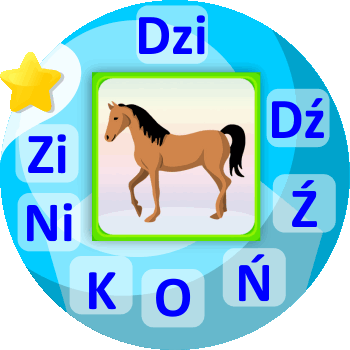 Poziom 1 - quiz 2 - Ułóż wyrazy z "dź-dzi, ń-ni, ź-zi" - Ćwiczenia ortograficzne na zmiękczenia