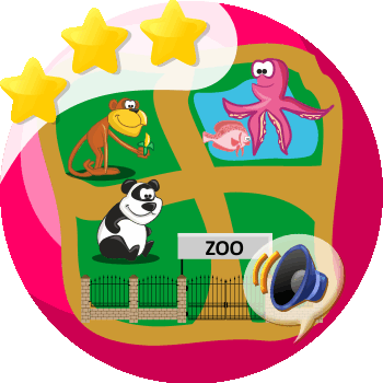 Poziom 3 - Zoo - quiz 3 - Przód, tył, prawo, lewo